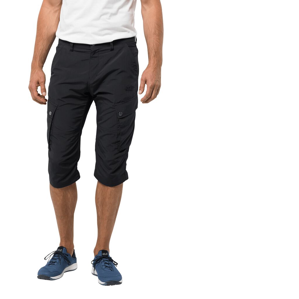 Jack Wolfskin DESERT VALLEY 3/4 Pantalons Homme Noir - TUMREQV-84